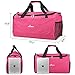 Gym Duffle Bag, with Shoe Compartment and Wet Pocket for Women Swim Sports Travel Gym Bag, 19.3 inch (Shock pink)