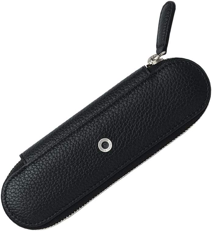 Graf von FABER-CASTELL 118740 Pencil Case for 2 Writing Instruments, Cashmere, Black, Pencil Case with Zip