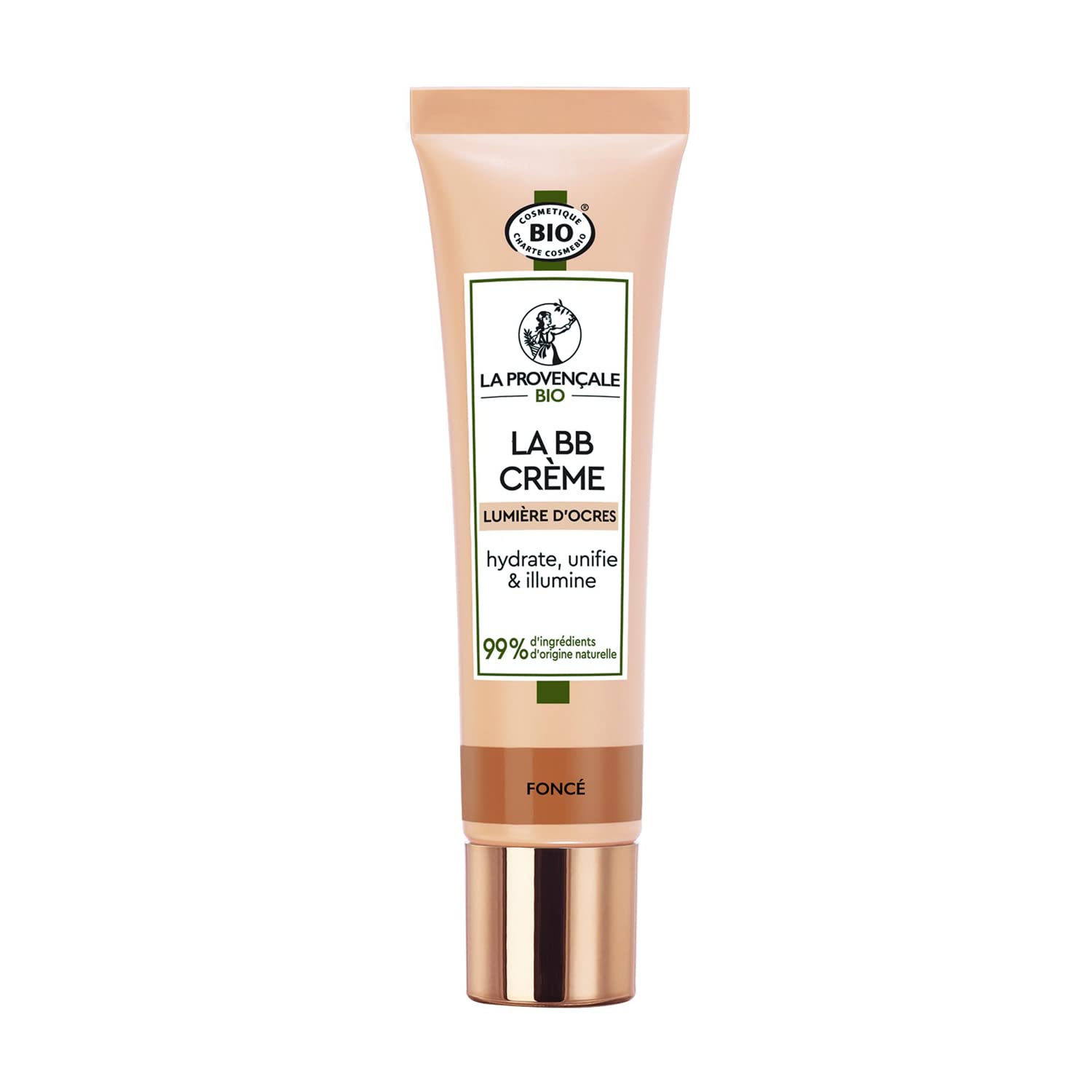 La Provençale Bio - La BB Cream Lumière d'Ocres Certified Organic - Moisturising Tinted Cream - AOP Provence Organic Olive Oil - For All Skin Types - Colour : Dark - 30 ml