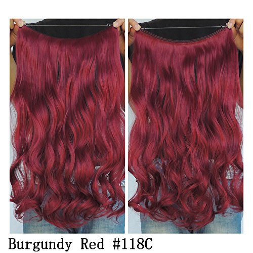 Secret Halo Hair Extensions Flip in Curly Wavy Hair Extension Synthetic Women Hairpieces 20" (118C)