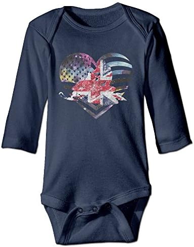 Heart Flag Snowmobile Unisex Baby Long Sleeve Romper 24 Months
