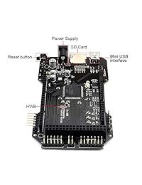 BCZAMD RE-ARM Placa de control clonada Actualización Mega 2560 R3 3D placa de impresora de 32 bits placa base 3D piezas de impresora a rampas 1.6 1.5 1.4 con cable USB compatible con Arduino