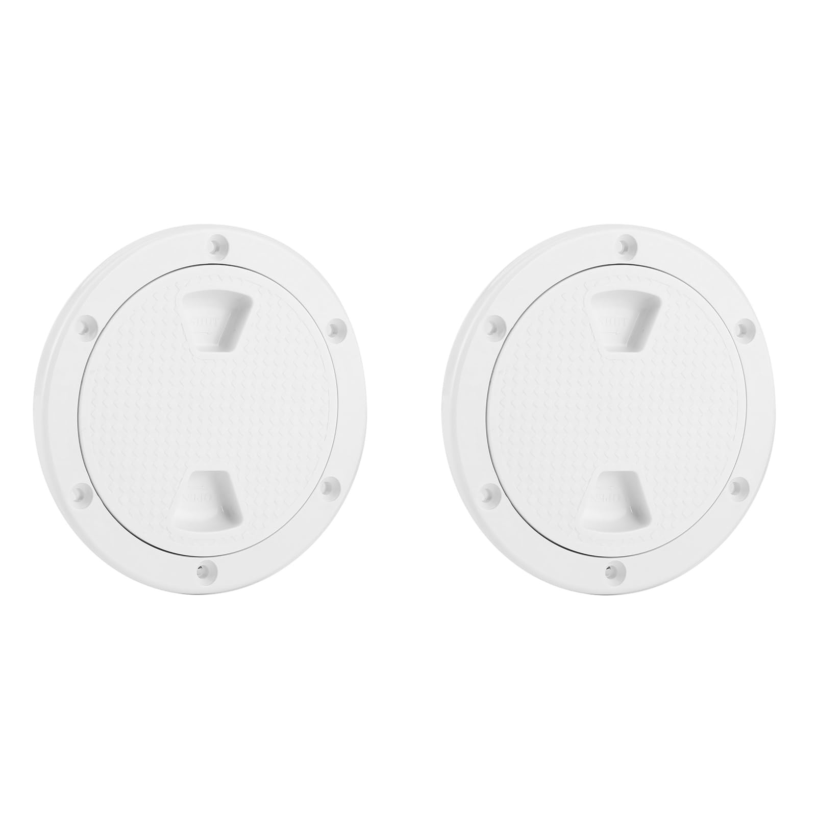 Boat Hatch Cover, Anti UV Protection, Deck Inspection Plate, ABS Round White 4 Inch Screw Out for Boats Yachts Marine Vessels Deck Maintenance