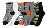 Trimfit Boys 7-Pack Cute Race Car Checkered Flag Bolted Flame Racing Socks