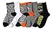 Trimfit Boys 7-Pack Cute Race Car Checkered Flag Bolted Flame Racing Socks