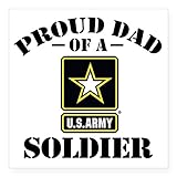 CafePress Proud U.S. Army Dad Square Sticker 3