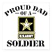 CafePress Proud U.S. Army Dad Square Sticker 3" X 3 Square Bumper Sticker Car Decal, 3"x3" (Small) or 5"x5" (Large)