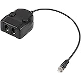 Splitter Training Adapter with Mute, Telephone Handset Splitter Training Box Volume Control Intelligent Sound Closed for Phone Handsets (1, Black)
