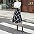 NREALY Skirts Womens High Elastic Waist Maxi Skirt A-line Plaid Winter Warm Flare Long Skirt
