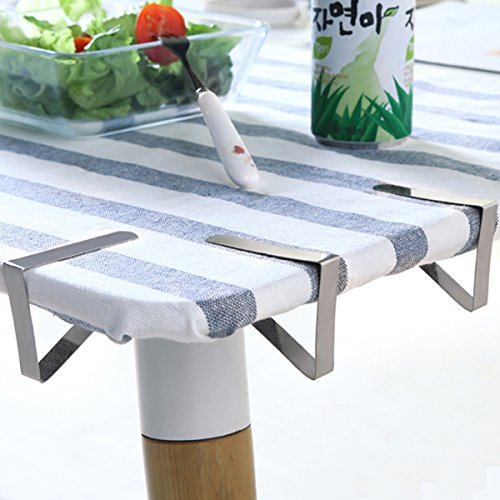 Foloda Stainless Steel Tablecloth Clips, Table Cloth Clamps Holder, Silver, 30 Pack - Thumbnail 5
