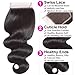Body Wave Bundles with Closure for Black Women 100% Unprocessed Brazilian Body Wave Human Hair 3 Bundles with 4X4 Lace Closure Free Part Natural Color