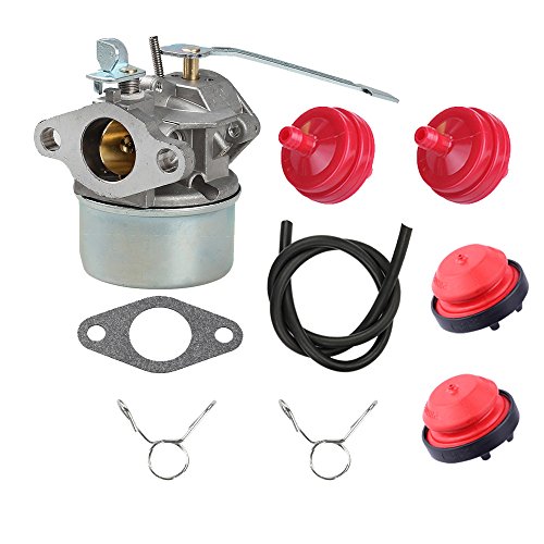 Butom 640086A 640086 632641 632552 Carburetor+Fuel Line+Primer Bulb+Fuel Filter for Tecumseh 3HP 2 Cycle Engine HSK600 HSK635 TH098SA AH600 Toro CCR1000 Snowblower