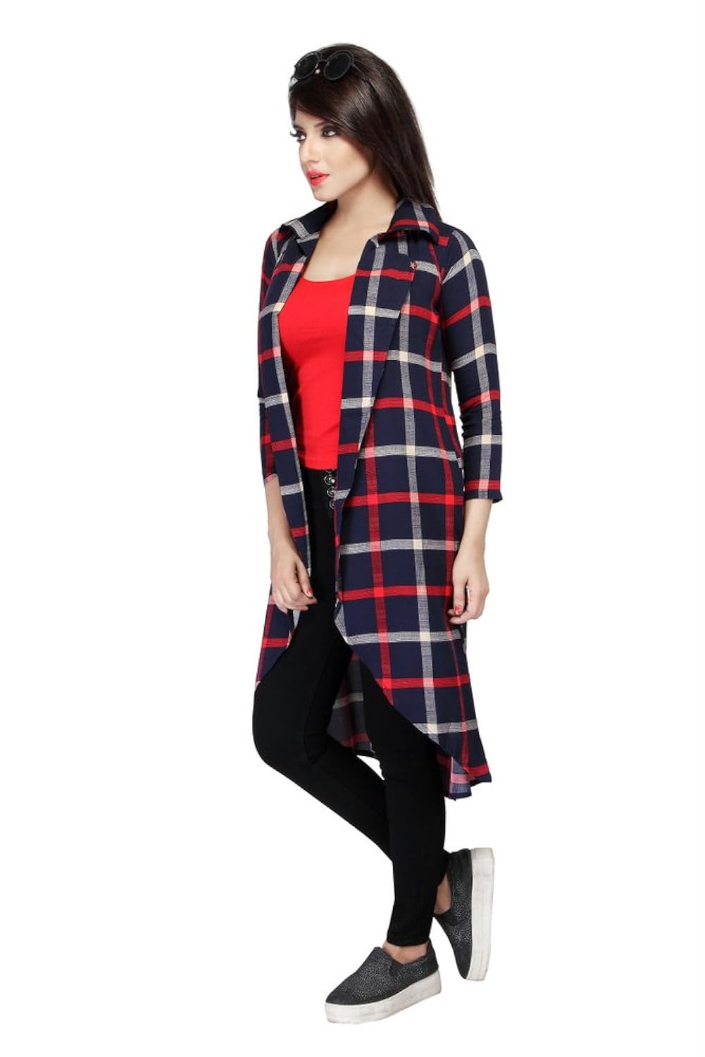 iraa new checked long women shrug(32" and 34")