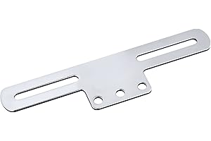 Dannisly Aluminum License Plate Holder Bracket with Light Mount for Trailers Trucks Cars Motorcycles, Silver Adjustable Motorcycle License Plate Frame, Trailer License Plate Light Bracket