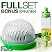 ELLTERA - Large Salad Cutter Bowl - FREE BONUS OIL SPRAYER - for Easy Dressings- Strain, Slice & Serve Fruits or Veggie Salads Effortlessly in 60 Seconds-BPA-FREE & Sturdy Salad Bowl Chopper