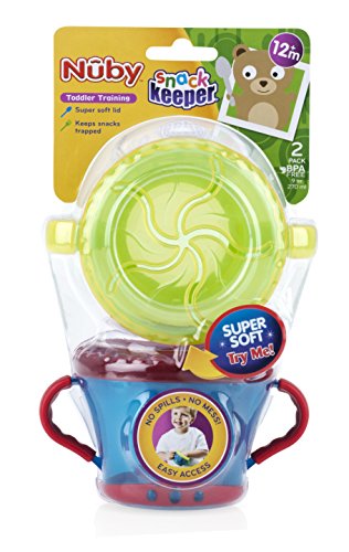 Nuby 2-Pack Snack Keepers, Colors May Vary