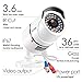 ZOSI 4CH Full 1080P Video Security Camera System, 4 White Weatherproof 1920TVL 2.0MP Cameras,4 Channel 1080P HD-TVI DVR No Hard Disk (100ft Night Vision, Smartphone& PC Easy Remote Access)