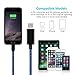 EL-AURORA iPhone Lightning Charger Cable, 3ft Visible Flowing LED USB Lightning Cable Light Up Charger Sync Data Cord for iPhone X / 8 / 8 Plus / 7 / 7 Plus / 6 / 6 Plus, iPod and iPad (black)