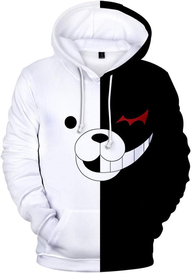 Anime Danganronpa Monokuma 3D Hoodie Unisex Men Women Printed Pullover Monokuma Patterned Sweatshirts Boys/Girls Outwear Tops Hoodies