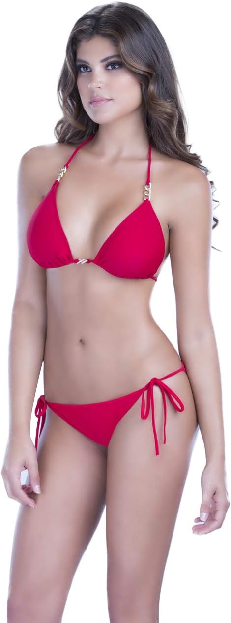 Oh Là Là Chéri Women's Side Tie Ruched Back Bikini Bottom Side Tie Ruched Back Bikini Bottom