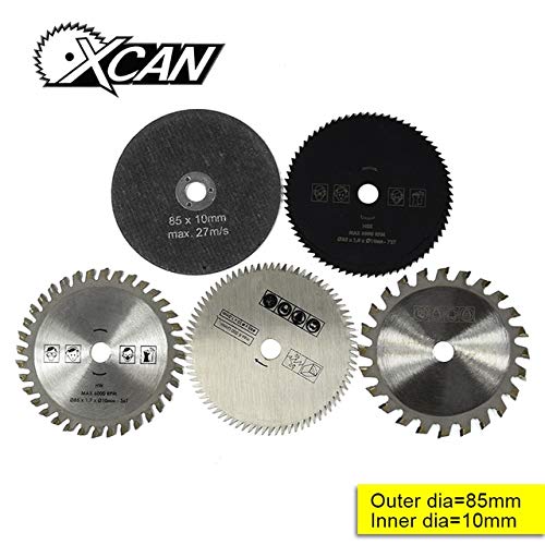 Maslin 5 pcs 85mm Cutting Tool Wood Saw Blades for Multi-function Power Tool Circular Saw Blade Bore 10mm Wood Cutting Disc - (Color: 5pcs 85x10mm)