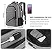 Laptop Backpack,Business Travel Laptop Backpack with USB Charging Port,Water Resistant High School Student Computer Bookbag Fits 15.6 Inch Laptop-Grey