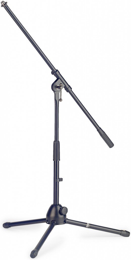 Stagg MIS-0804BK Low Profile 2-Section Microphone Stand with Folding Leg