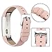 Tobfit Compatible with Fitbit Alta HR and Fitbit Alta Leather Bands Replacement Leather Watch Bands with Stainless Steel Buckle Compatible with Fitbit Alta HR and Alta (Blush Pink+Red)