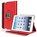 Insten 360-Degree Swivel Leather Case for Apple iPad mini, Red (PAPPIPDMLC20)
