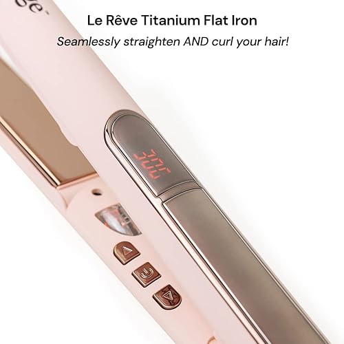 L'ANGE HAIR Titanium Flat Iron Hair Straightener and Curler in