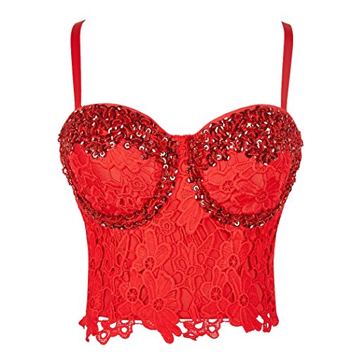 MEILIYI Women's Lace Push Up Bra Crop Top Red Nigeria Ubuy