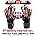 Renegade GK Vulcan Raze Goalie Gloves with Pro-Tek Fingersaves | 3.5+3mm Hyper Grip & 4mm Duratek | Black & Red Goal Keeper Gloves (Size 10, Adult, Mens, Flat Cut, Level 3)