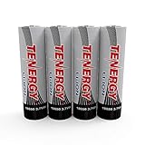 4 pcs Tenergy Li-ion 18650 Cylindrical 3.7V 2600mAh Rechargeable Batteries (Button Top) with PCB for Flashlights and Others