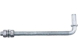 Dailydanny J-Bolt Post Hinge with 5/8" Hinge Pin Galvanized Post Gate Hinge for Chain Link Fence, Washers & Nuts Included (10" (1 Pcs))