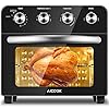 Aicook Air Fryer Toaster Oven 23L Convection Mini Oven Electric with Rotisserie and Grill Function, 4 Knobs Control Easy to Use, 6 Accessories & 75 Recipes Included, 1700W
