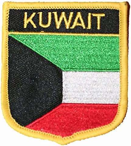 Embroidery Iron on Patch - International Flag Shield - Kuwait Crest Applique