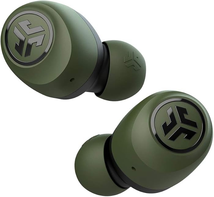 JLab Go Air True Wireless Bluetooth Earbuds + Charging Case | Green | Dual Connect | IP44 Sweat Resistance | Bluetooth 5.0 Connection | 3 EQ Sound Settings: JLab Signature, Balanced, Bass Boost