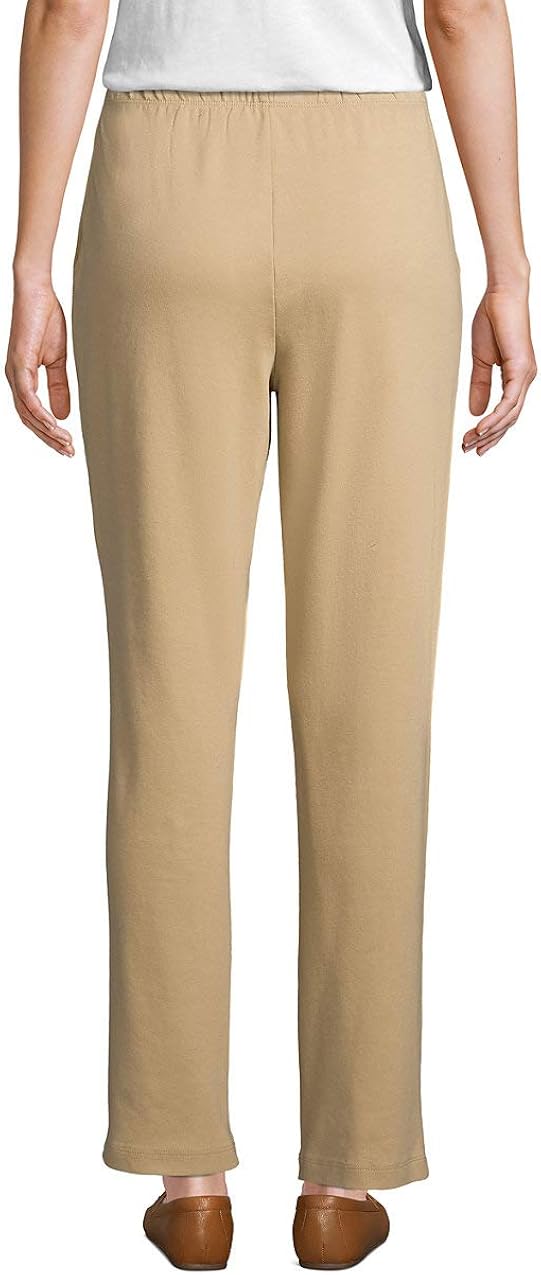 Lands' End Women's Sport Knit High Rise Elastic Waist Pull On Pants at  Women’s Clothing store