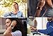 NO1seller Top Fitbit Versa Bands for Women Men Small Large, Soft Silicone Sport Strap Replacement with Ventilation Holes for Fitbit Versa Fitness Smart Watch (Black/Gray, Large:6.7-8.9