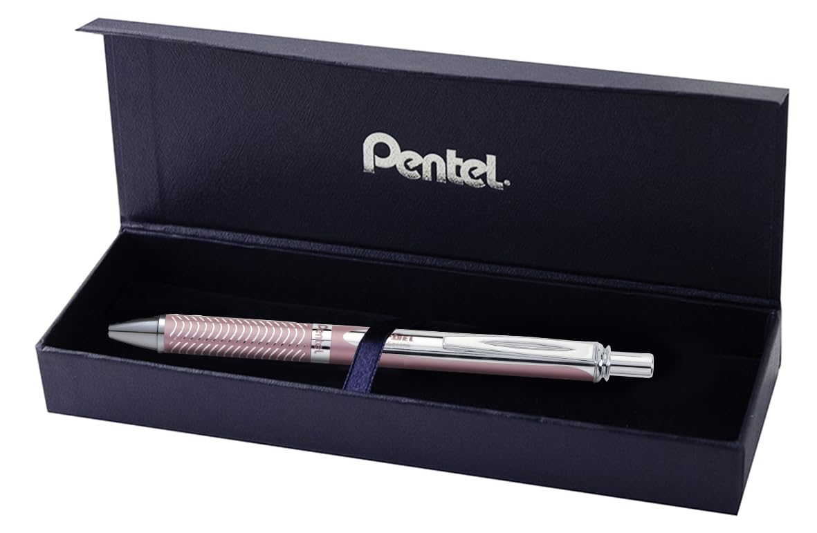 Pentel Energel Sterling Pink Retractable Gel Rollerball Pen, BL407P/BX-A
