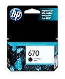 1 X HP INK 670 BLACK CARTRIDGE