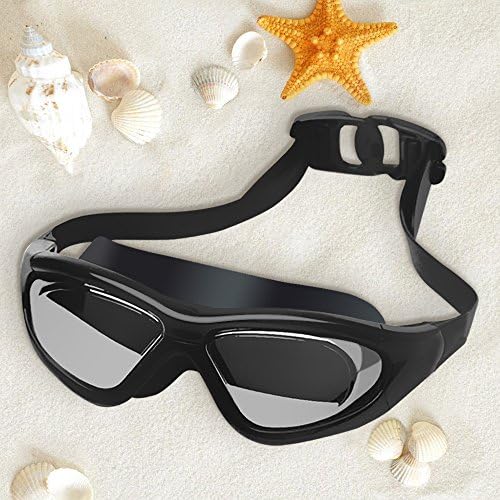 Swimming Goggles, Tocean Swim Goggle Big Frame Anti-Fog Lenses 100% UV Protection Clear Wide Vision Swim Glasses for Adults and Kids with Easy Adjustable Silicone Strap