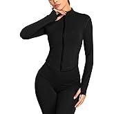 FEOYA Women's Sleeveless Full Zip Workout Tank Top Quick Drying Slim Fit Yoga Jacket Running Activewear Vest