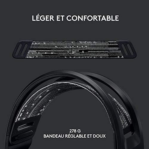 G733 Casque Gamer Sans Fil LIGHTSPEED avec Bandeau de Suspension