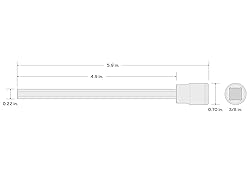 TEKTON 3/8 Inch Drive x 5.5 mm Long Hex Bit Socket