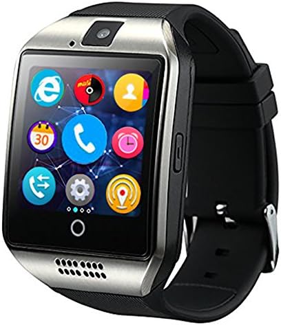 Bluetooth Smart Watch,YOKEYS Touch Screen Bluetooth WristWatch Fitness Watch with Camera SIM Card Slot/ analysis/Sleep Monitoring for Android (Full Functions) and Boys Girls Men Women (Q Silver)