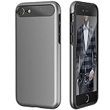 iPhone 7 Case, iSPECLE Dual Layer Hybrid iPhone 7 Protective Case Soft TPU Bumper Inner Layer + Slim Solid PC Outer Cover, Shockproof Anti-Scratch Cell Phone Case Cover for Apple iPhone 7 Gray