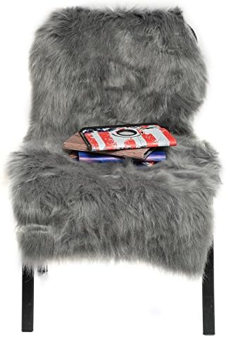 Sheepskin Wool Rug by DAYU WORLD Handmade Premium Imitation Shag Rug Thick Soft Fluffy Ivory White/Grey 2x3 ft/ 2.5x7ft Shaggy Area Rugs