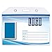 10 Pack Horizontal Extra Thick Clear ID Badge Holder Card Holder with Resealable Zip for Multiple Cards (Vinyl PVC) by Wisdompro - Blue Zip (4-3/8