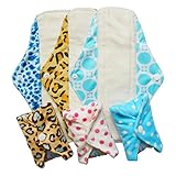 LBB Reusable Bamboo Mama Cloth Menstrual Pads/Sanitary Pads/Panty Liners 12 Inch,6 pads pack